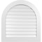 Ekena Millwork Round Top Surface Mount PVC Gable Vent: Functional, w/ 3-1/2"W x 1"P Standard Frame, 32"W x 34"H GVPRT32X3401SF - alternate 1